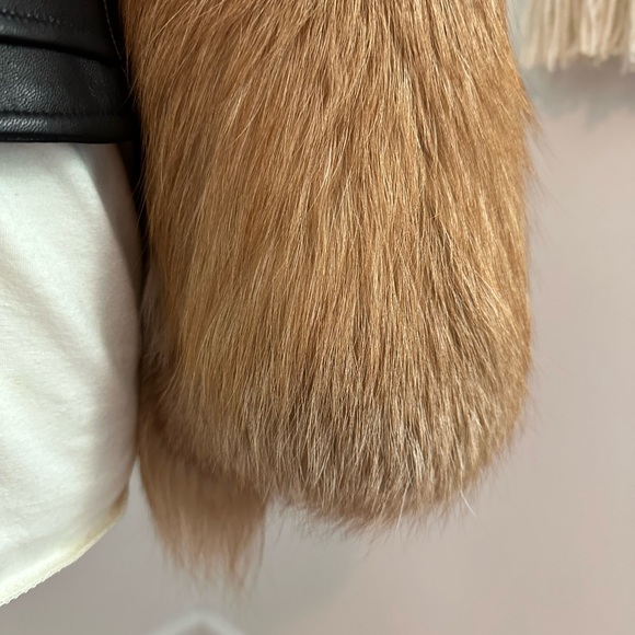 By the Namesake leather jacket with fox fur sleeves - Picture 7 of 17